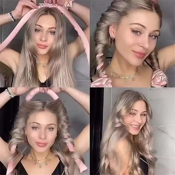 Heatless Silk Curling Headband –  Soft Overnight Curls