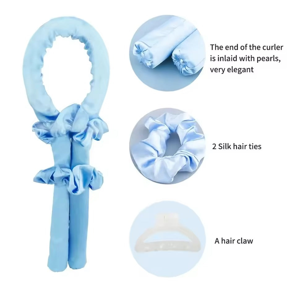 Heatless Silk Curling Headband –  Soft Overnight Curls