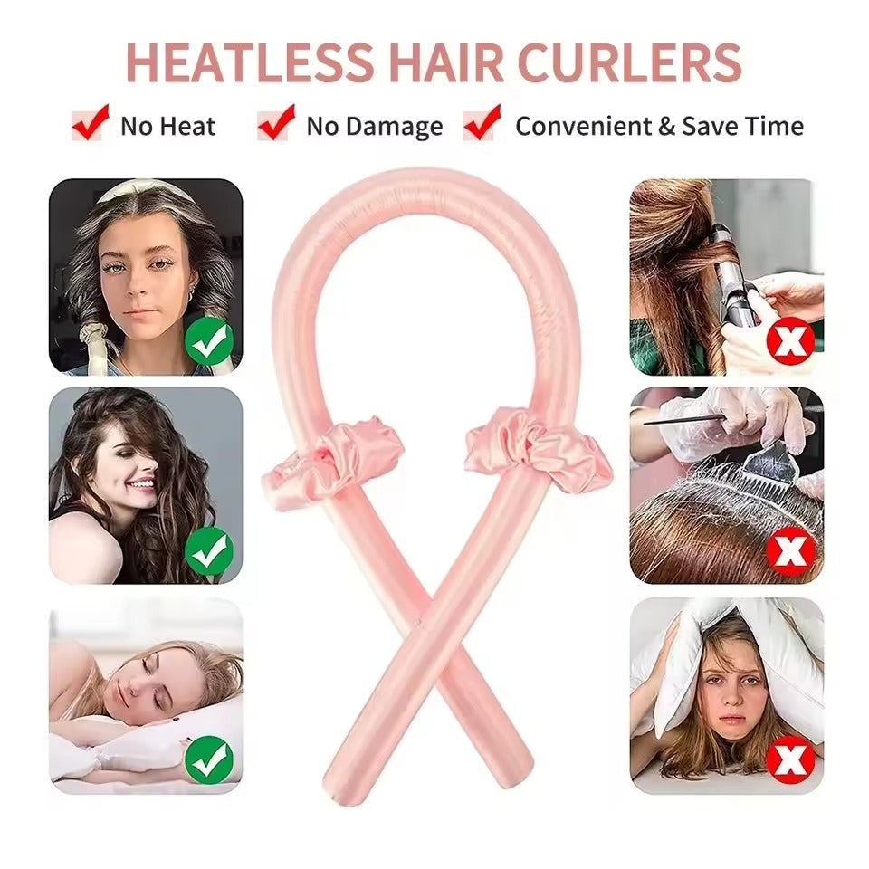 Heatless Silk Curling Headband –  Soft Overnight Curls